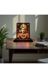 Car Desk/Table Top Lord Shiva Arthanarishwara Wooden Photo Stand 3x4 Inches, Compact & Stylish Spiritual Display For Car, Home & Office (Pack Of 1) (F14481)