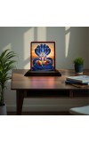 Car Desk/Table Top Lord Vishnu Wooden Photo Stand 3x4 Inches, Compact & Stylish Spiritual Display For Car, Home & Office (Pack Of 1) (F14419)