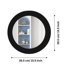 Sleek Round Bathroom/Basin Mirror | Wall Mounted Mirror for Home, Bedroom and Bathroom Reflective Surface | Ideal for Modern Bathrooms (12X16)