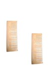 Premium Natural Wooden Hair Comb – Wide Tooth Detangling Comb – Anti-Static & Frizz Control – Gentle Scalp Massage for All Hair Types (Set of 2)