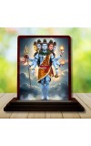 Car Desk/Table Top Lord Shiva Wooden Photo Stand â€“ 3x4 Inches, Compact & Stylish Spiritual Display For Car, Home & Office (Pack Of 1) (F14573)