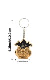 Jagannath Puri Dham Wooden Keychain | Lord Jagannath Balabhadra Subhadra Engraved MDF Key Ring | Spiritual Religious Keychain for Bike, Car & Home