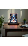Car Desk/Table Top Lord Shiva Wooden Photo Stand 3x4 Inches, Compact & Stylish Spiritual Display For Car, Home & Office (Pack Of 1) (F14378)