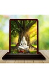 Car Desk/Table Top Lord Shiva Wooden Photo Stand â€“ 3x4 Inches, Compact & Stylish Spiritual Display For Car, Home & Office (Pack Of 1) (F14628)