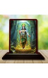 Car Desk/Table Top Lord Krishna Wooden Photo Stand â€“ 3x4 Inches, Compact & Stylish Spiritual Display For Car, Home & Office (Pack Of 1) (F14392)