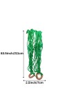 Durable Green Rope Net with Hammock Swing Hanging Net Mesh Sleeping Bed | Strong Nylon Outdoor, Sports, Garden or Decorative Use | Heavy Duty Multipurpose Rope Mesh (Green)