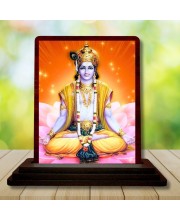 Car Desk/Table Top Lord Rama Wooden Photo Stand â€“ 3x4 Inches, Compact & Stylish Spiritual Display For Car, Home & Office (Pack Of 1) (F14444)