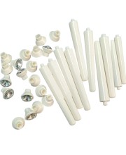 VBL Diamond Plastic Stands for Cake & Dessert Display – Clear Crystal Style Cupcake Pillars with White Base, Decorative Food Display Supports for Parties, Weddings & Events (Set of 10)