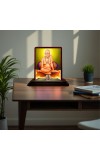Car Desk/Table Top Swami Samarth Wooden Photo Stand 3x4 Inches, Compact & Stylish Spiritual Display For Car, Home & Office (Pack Of 1) (F14493)