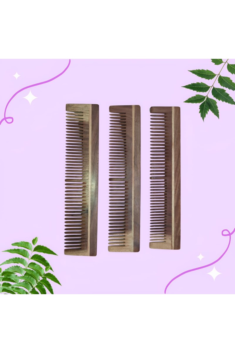 Hi Tech Sales Wooden Comb for Hair Growth, Hair fall & Dandruff Control (for Men & Women & all type of hair) Handcrafted Designer Comb, Hair Scalp Massager.