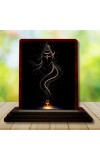 Car Desk/Table Top Lord Shiva Wooden Photo Stand â€“ 3x4 Inches, Compact & Stylish Spiritual Display For Car, Home & Office (Pack Of 1) (F14407)