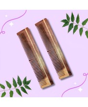 Hi Tech Sales Wooden Comb | Wood Kangi for Hair Growth, Hair fall & Dandruff Control | Handcrafted Designer Comb | For Men And Women Pack of 2