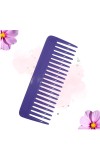 Hi Tech Sales Hair Wide Tooth Comb Detangling Frizz off detangler hair comb for Curly, long Hair & any type Hair, Wet, Dry. Shampoo Comb. Pack of 1 (Violet)