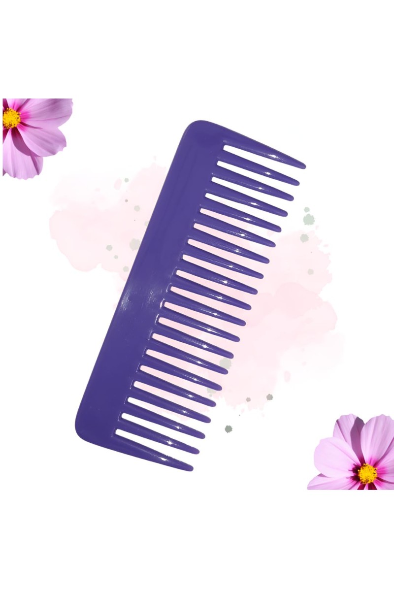 Hi Tech Sales Hair Wide Tooth Comb Detangling Frizz off detangler hair comb for Curly, long Hair & any type Hair, Wet, Dry. Shampoo Comb. Pack of 1 (Violet)