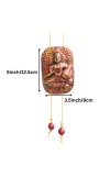 Handcrafted Terracotta Hindu Deity Hanging with Ganesha Design | Decorative Wall Hanging for Home, Entrance & Temple Decor | Traditional Door Hanging | Copper Finish Ornament