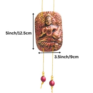 Handcrafted Terracotta Hindu Deity Hanging with Ganesha Design | Decorative Wall Hanging for Home, Entrance & Temple Decor | Traditional Door Hanging | Copper Finish Ornament