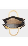 Brink Women's Black Jute Tote Bag - (M582)
