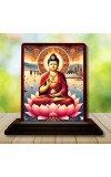 Car Desk/Table Top Lord Buddha Wooden Photo Stand â€“ 3x4 Inches, Compact & Stylish Spiritual Display For Car, Home & Office (Pack Of 1) (F14460)