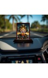 Car Desk/Table Top Lord Vishnu Wooden Photo Stand 3x4 Inches, Compact & Stylish Spiritual Display For Car, Home & Office (Pack Of 1) (F14422)