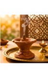 Handmade Terracotta Dhoop Dani for Puja | Clay Incense Burner for Dhoop | Traditional Mitti Dhoop Stand for Home Temple & Mandir