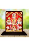 Car Desk/Table Top Goddess Lakshmi Ganesha Kubera Wooden Photo Stand â€“ 3x4 Inches, Compact & Stylish Spiritual Display For Car, Home & Office (Pack Of 1) (F14566)