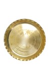HiTechMart Small 14 x14 cm Brass Puja Thali for Temple and Home, Traditional Decorative Plate for Puja, Aarti, and Rituals