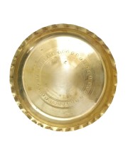 HiTechMart Small 14 x14 cm Brass Puja Thali for Temple and Home, Traditional Decorative Plate for Puja, Aarti, and Rituals