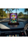 Car Desk/Table Top Lord Vishnu Wooden Photo Stand 3x4 Inches, Compact & Stylish Spiritual Display For Car, Home & Office (Pack Of 1) (F14605)