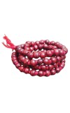HiTechMart Handcrafted Sandalwood Mala Rosary Chandan Jaapmala with Tassel Wooden Japa Maala for Meditation Pooja Chanting Wearing Jewelry Prayer Beads Red Mala