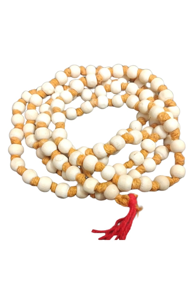 HiTechMart Sacred Tulsi Mala for Meditation and Prayer – Handcrafted Natural Beads with Durable Thread (24 inch)