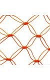 Durable Orange Rope Net with Hammock Swing Hanging Net Mesh Sleeping Bed | Strong Nylon Outdoor, Sports, Garden or Decorative Use | Heavy Duty Multipurpose Rope Mesh (Orange)