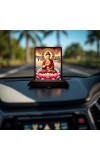 Car Desk/Table Top Lord Buddha Wooden Photo Stand 3x4 Inches, Compact & Stylish Spiritual Display For Car, Home & Office (Pack Of 1) (F14460)