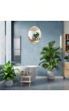 Hitech Sales Oval Wall Mounted Mirror 29.5 x 39 cm Modern Decorative Mirror for Bathroom, Living Room, or Bedroom (Vertical & Horizontal Use)