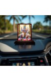 Car Desk/Table Top Lord Vishnu Wooden Photo Stand 3x4 Inches, Compact & Stylish Spiritual Display For Car, Home & Office (Pack Of 1) (F14536)