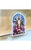 Acrylic Table Photo Frame with Dakshineswar Ma Kali Image – Clear Transparent Stand Frame for Home Temple, Office Desk, Study Table & Car Dashboard – Decorative Spiritual Puja Gift Item