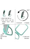 Hitech Sales Desk Student Bedroom,Foldable HD Dressing, Portable Princess Square Beauty Small Mirror Travel Mirror Suitable for Gifts Women (Light Blue Pack - 1) (Mint)