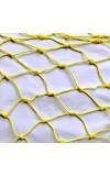 Durable Yellow Rope Net with Hammock Swing Hanging Net Mesh Sleeping Bed | Strong Nylon Outdoor, Sports, Garden or Decorative Use | Heavy Duty Multipurpose Rope Mesh (Yellow)