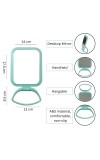 Hitech Sales Desk Student Bedroom,Foldable HD Dressing, Portable Princess Square Beauty Small Mirror Travel Mirror Suitable for Gifts Women (Light Blue Pack - 1) (Mint)