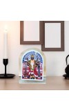 Acrylic Table Photo Frame with Dakshineswar Ma Kali Image – Clear Transparent Stand Frame for Home Temple, Office Desk, Study Table & Car Dashboard – Decorative Spiritual Puja Gift Item