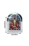 Acrylic Table Photo Frame with Dakshineswar Ma Kali Image – Clear Transparent Stand Frame for Home Temple, Office Desk, Study Table & Car Dashboard – Decorative Spiritual Puja Gift Item