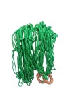 Durable Green Rope Net with Hammock Swing Hanging Net Mesh Sleeping Bed | Strong Nylon Outdoor, Sports, Garden or Decorative Use | Heavy Duty Multipurpose Rope Mesh (Green)