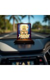 Car Desk/Table Top Lord Surya Wooden Photo Stand 3x4 Inches, Compact & Stylish Spiritual Display For Car, Home & Office (Pack Of 1) (F14514)