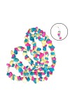 HiTechMart Handmade Colorful Stone Beaded Necklace & Earring Set – Bohemian Chunky Jewelry for Women & Girls – Vibrant Fashion Accessories