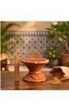 Handmade Terracotta Dhoop Dani for Puja | Clay Incense Burner for Dhoop | Traditional Mitti Dhoop Stand for Home Temple & Mandir