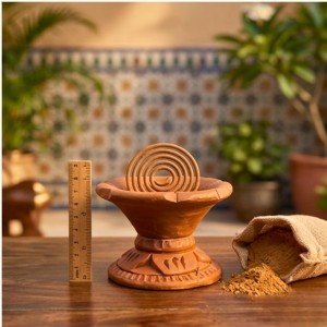 Handmade Terracotta Dhoop Dani for Puja | Clay Incense Burner for Dhoop | Traditional Mitti Dhoop Stand for Home Temple & Mandir