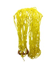 Durable Yellow Rope Net with Hammock Swing Hanging Net Mesh Sleeping Bed | Strong Nylon Outdoor, Sports, Garden or Decorative Use | Heavy Duty Multipurpose Rope Mesh (Yellow)