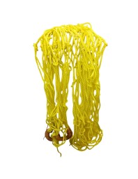 Durable Yellow Rope Net with Hammock Swing Hanging Net Mesh Sleeping Bed | Strong Nylon Outdoor, Sports, Garden or Decorative Use | Heavy Duty Multipurpose Rope Mesh (Yellow)
