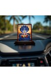 Car Desk/Table Top Lord Vishnu Wooden Photo Stand 3x4 Inches, Compact & Stylish Spiritual Display For Car, Home & Office (Pack Of 1) (F14419)
