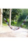 Portable Cotton Rope Hammock Swing for Outdoor & Indoor Use – Multicolor Striped Travel Sleeping Bed for Camping, Garden, Balcony & Tree Hanging | Lightweight & Durable jhulna for Adults