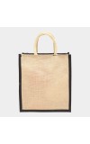 Brink Women's Black Jute Tote Bag - (M582)